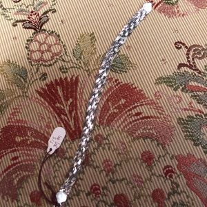 Braided Sterling Silver Herringbone Bracelet